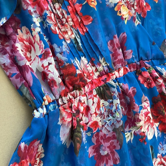 MISA Los Angeles floral, tiered, midi/maxi dress, long sleeve - Picture 6 of 16